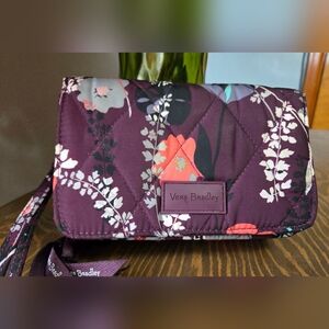 Vera Bradley Pressed Flowers Ultralight All in One Crossbody Wristlet Wallet
